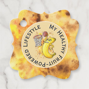 Fruity Slam Dunk Energizing Banana Basketball 🍌🏀 Favour Tags