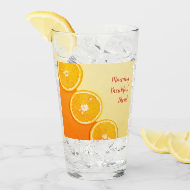 Fruity Smoothie Breakfast Blend Health Fitness Glass (Front Ice)