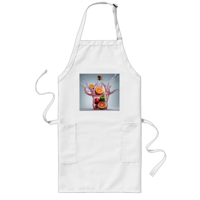 Fruity Splash Bottle Long Apron (Front)