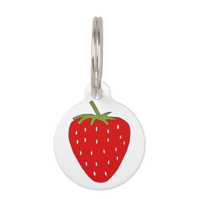 Fruity strawberry pet tag (Front)