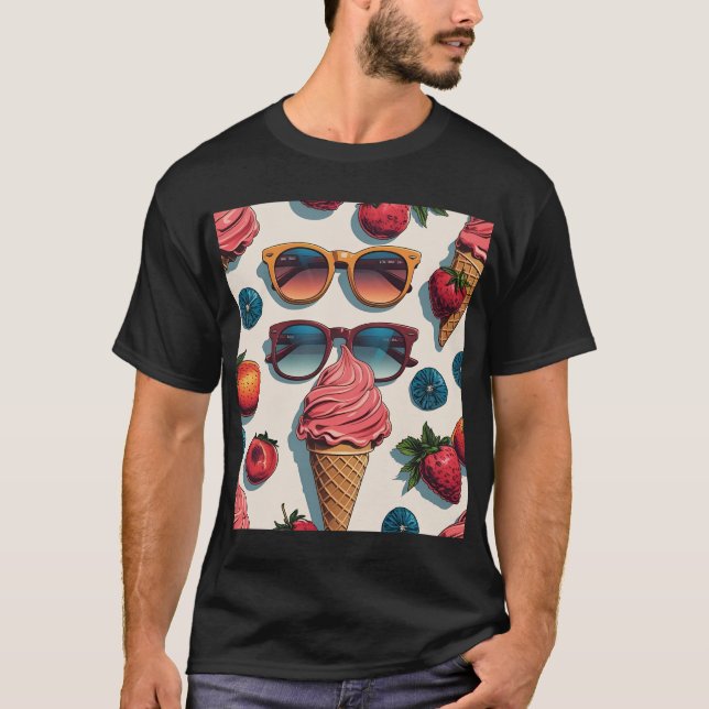 Fruity Summer - Sunglass Cones & Berries Tee (Front)