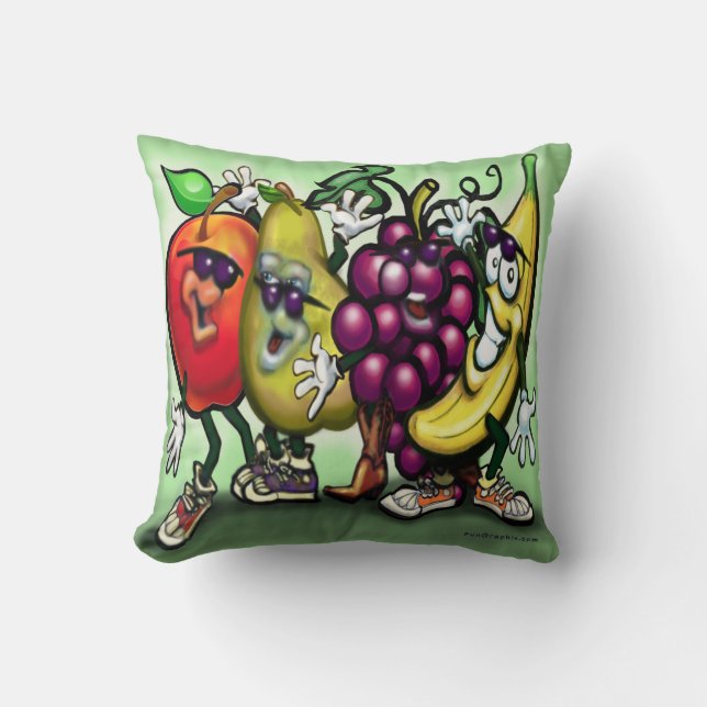 Fruity Throw Pillow (Front)