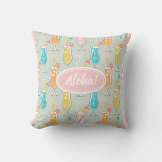 Fruity Tiki Beverages Outdoor Pillow