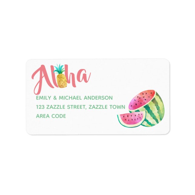 Fruity Tropical Return Adresse Étiquettes Watermel (Devant)