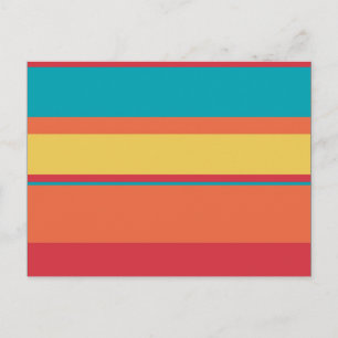 Fruity Tropical Tonal Stripes Postcard