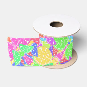 Fruity Tutti Colourful Fruit Slices Satin Ribbon