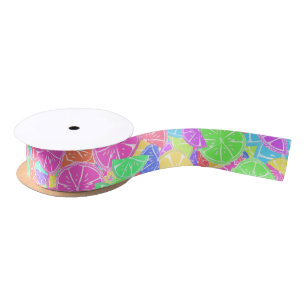 Fruity Tutti Colourful Fruit Slices Satin Ribbon