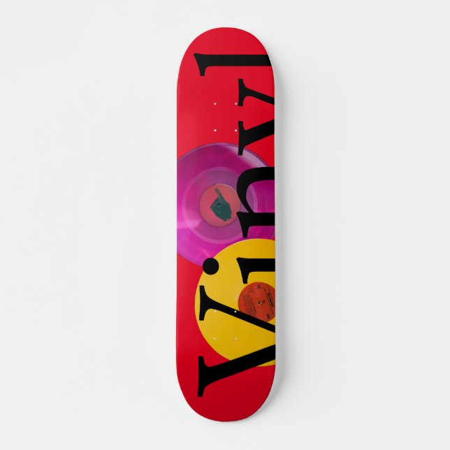 Fruity vinyl red skateboard (Front)