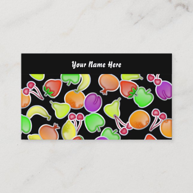 Fruity Wallpaper, Your Name Here Business Card (Front)