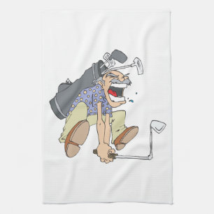 Frustrated Golfer Kitchen Towel