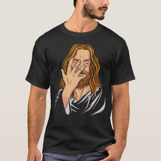 Frustrated Jesus Funny Jesus Illustration T-Shirt