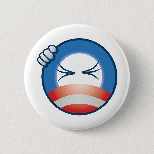 Frustrated “O” Face 2 Inch Round Button (Front)