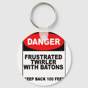 Frustrated Twirler Keychain