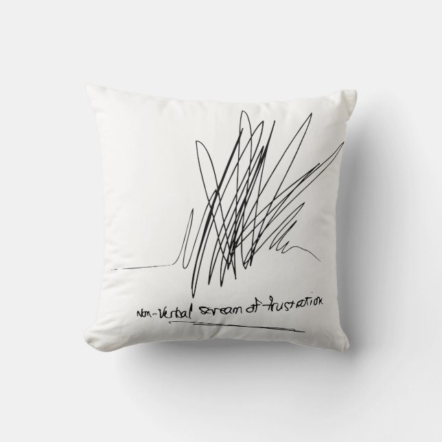 Frustration Throw Pillow! Pillow (Front)