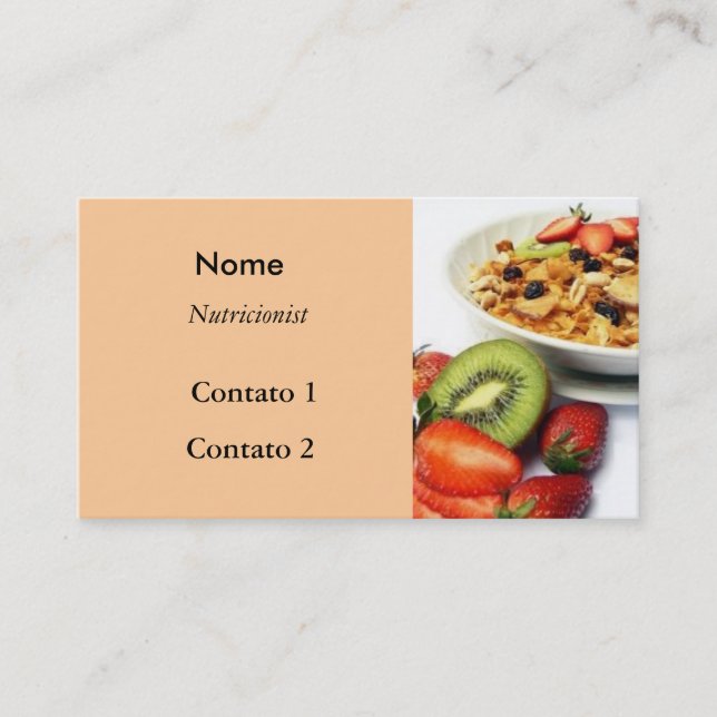 Frutas e fibras business card (Front)