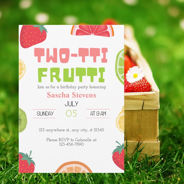Frutti à deux tti Invitation de fête d'anniversair (Créateur téléchargé)