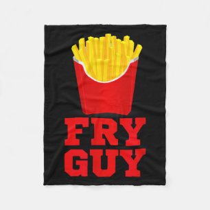 Fry Guy Fast Food Lover Fries Funny Novelty  Fleece Blanket