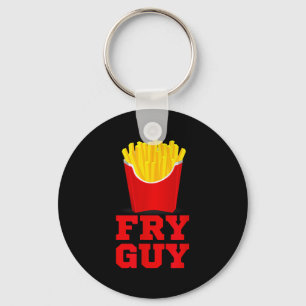 Fry Guy Fast Food Lover Fries Funny Novelty Keychain