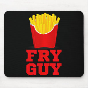 Fry Guy Fast Food Lover Fries Funny Novelty Mouse Pad