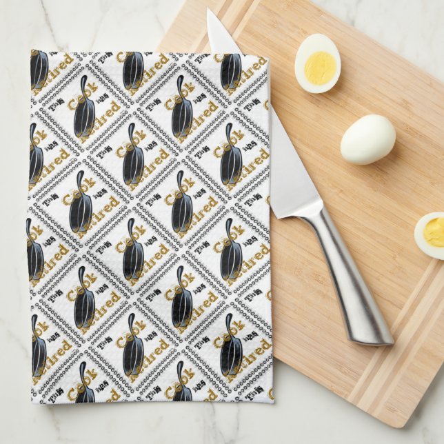 Fry Pan Kitchen Towel (Quarter Fold)
