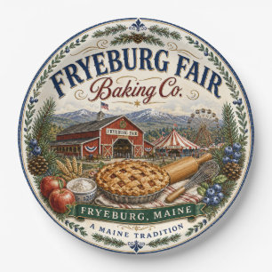 Fryeburg Fair Baking Co. Maine Melamine Plate