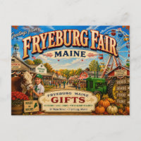 Fryeburg Fair Maine Nostalgic Postcard