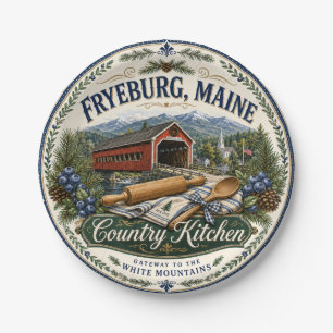 Fryeburg Maine Country Kitchen Melamine Plate