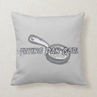 Frying Pan Gurl Logo Throw Pillow