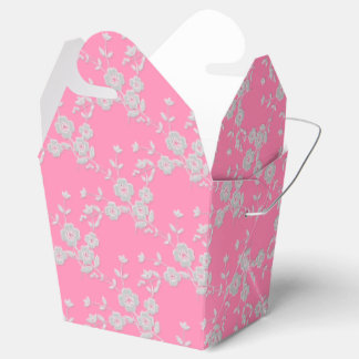 FS Style 1-Pink-White-PARTY FAVOR BOXES,take out Box