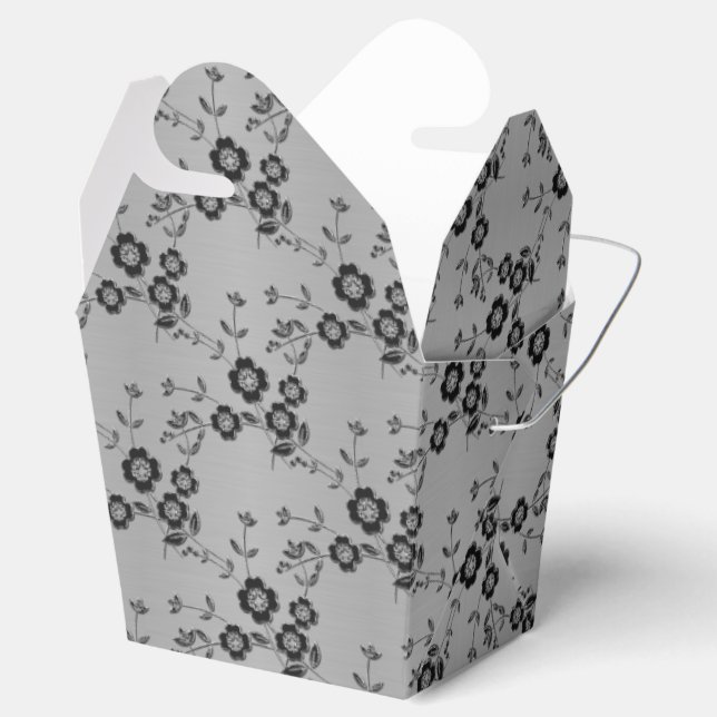 FS Style 1-Silver-PARTY FAVOR BOXES, take out Box (Opened)