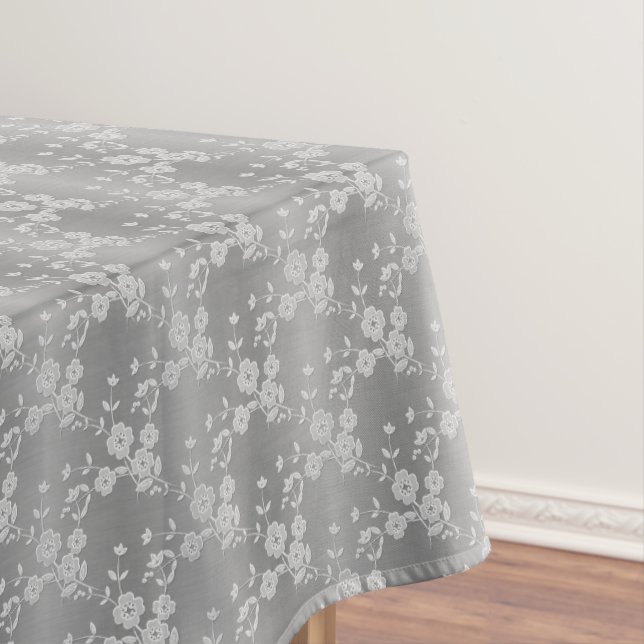 FS Style 1-Silver-White D-52x70 COTTON TABLECLOTH (In Situ)