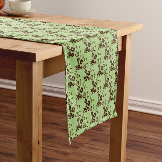 FS-Style 1-SPRING GREEN-BROWN-TABLE RUNNER 14x72in (In Situ)