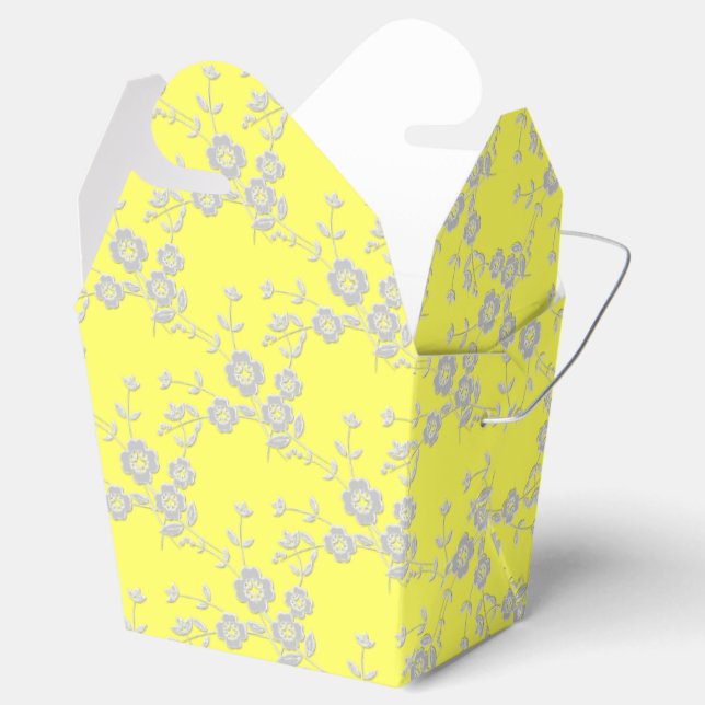 FS Style 1-Yellow White 2-FAVOR BOXES, take out Favor Box (Opened)