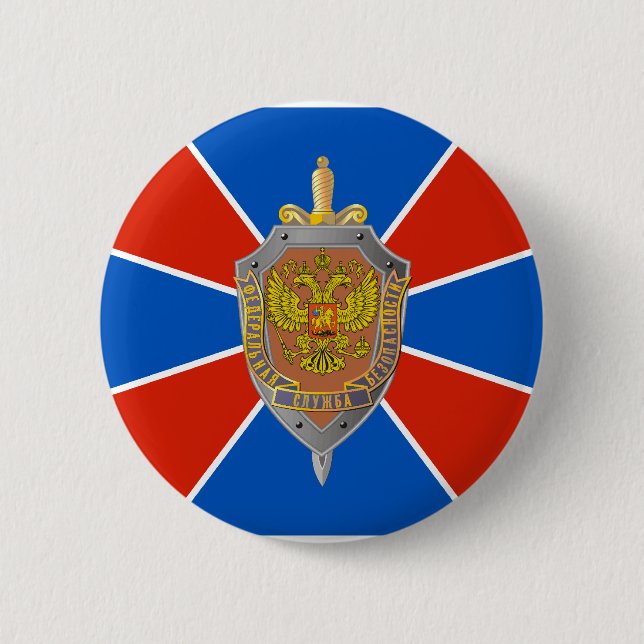 Fsb, Russia flag 2 Inch Round Button (Front)