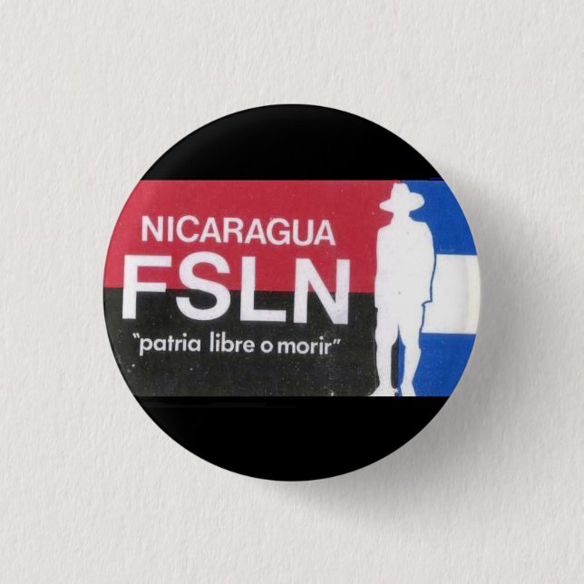 FSLN Nicaragua Libre 1 Inch Round Button (Front)