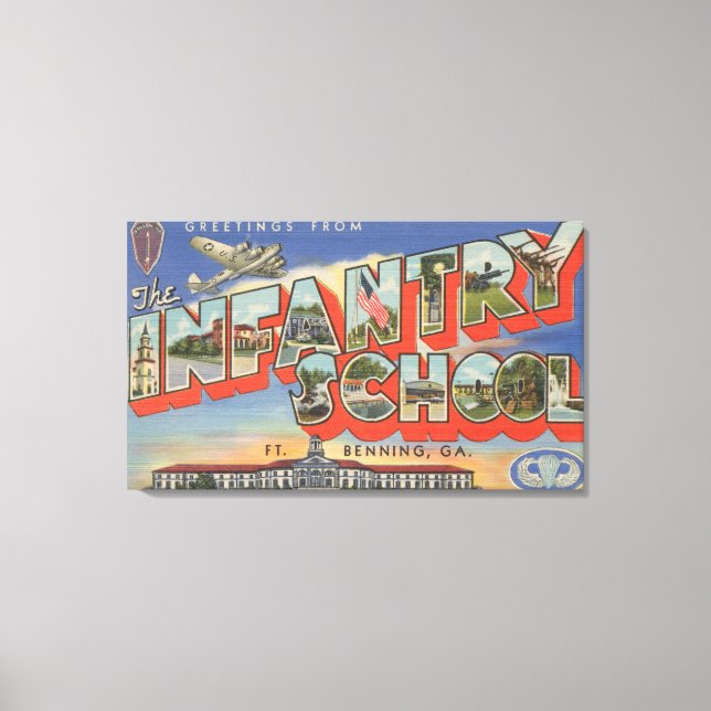 Ft. Benning, Georgia - Infantry School Canvas Print (Front)