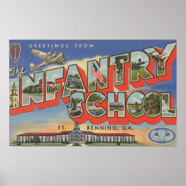 Ft. Benning, Georgia - Infantry School Poster (Front)