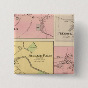 Ft Fairfield, Presque Isle, Caribou 2 Inch Square Button