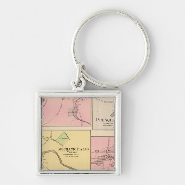 Ft Fairfield, Presque Isle, Caribou Keychain (Front)