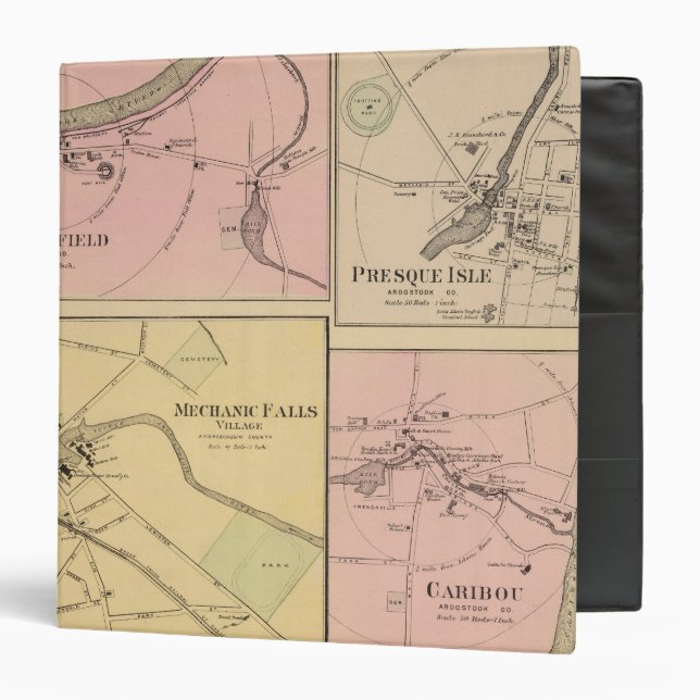 Ft Fairfield, Presque Isle, Caribou Map Binder (Front/Inside)