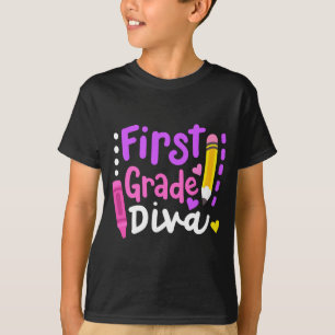 Ft Grade Diva Funny Welcome Back to School 1st T-Shirt