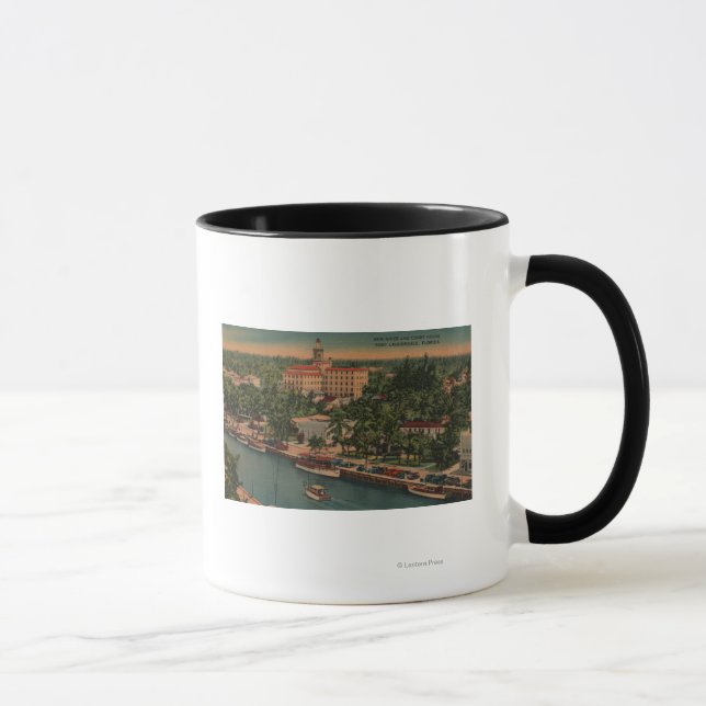 Ft. Lauderdale, FL - View of New River & Court Mug (Right)