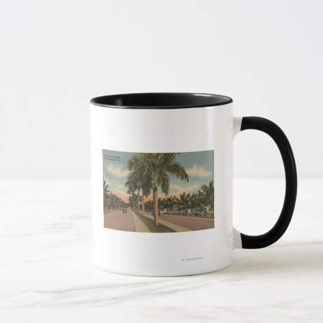 Ft. Lauderdale, Florida - View of Las Olas Mug (Right)