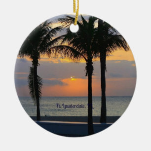 Ft. Lauderdale Sunrise Ceramic Ornament