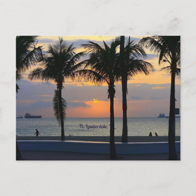 Ft. Lauderdale Sunset Postcard (Front)