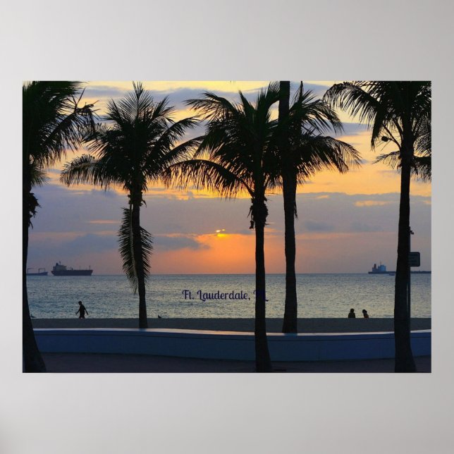 Ft. Lauderdale Sunset Poster (Front)