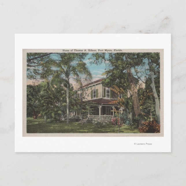 Ft. Myers, Florida - View of Thomas Edison House Postcard (Front)