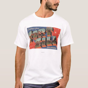 Ft. Sill, Oklahoma - Large Letter Scenes T-Shirt
