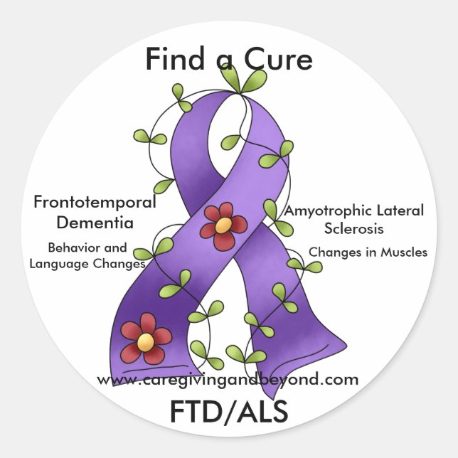 FTD/ALS, Find a Cure Stickers (Front)