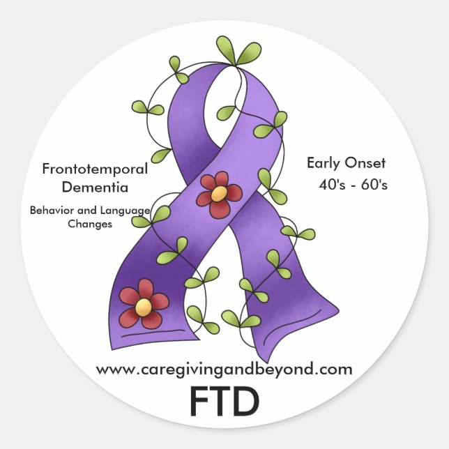 FTD Purple Ribbon Sticker (Front)